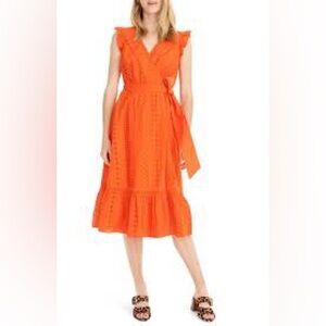 J.Crew summer midi eyelet dress.